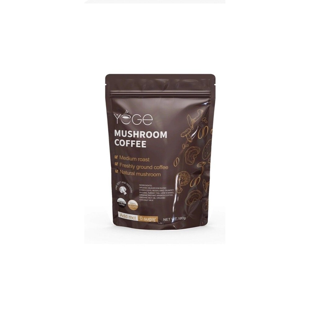Instant Organic Mushroom Coffee with Cordyceps, Reish King Trumpet Shitake 12/26